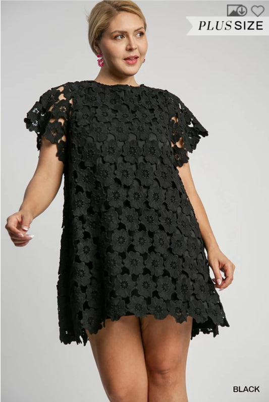 Crochet black dress