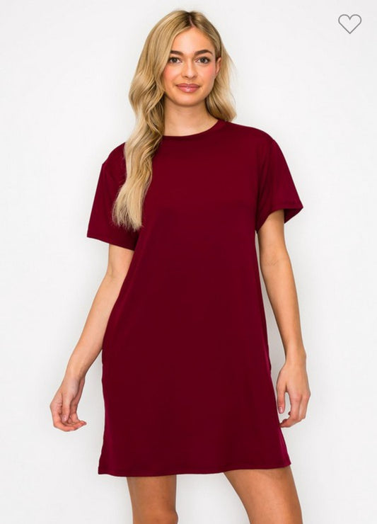 Burgundy dress