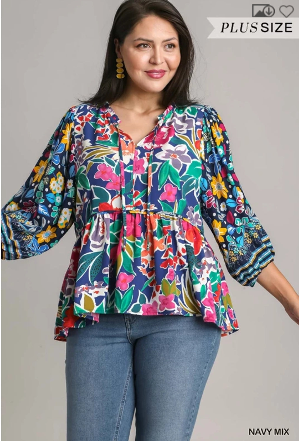 Multicolor blouse plus