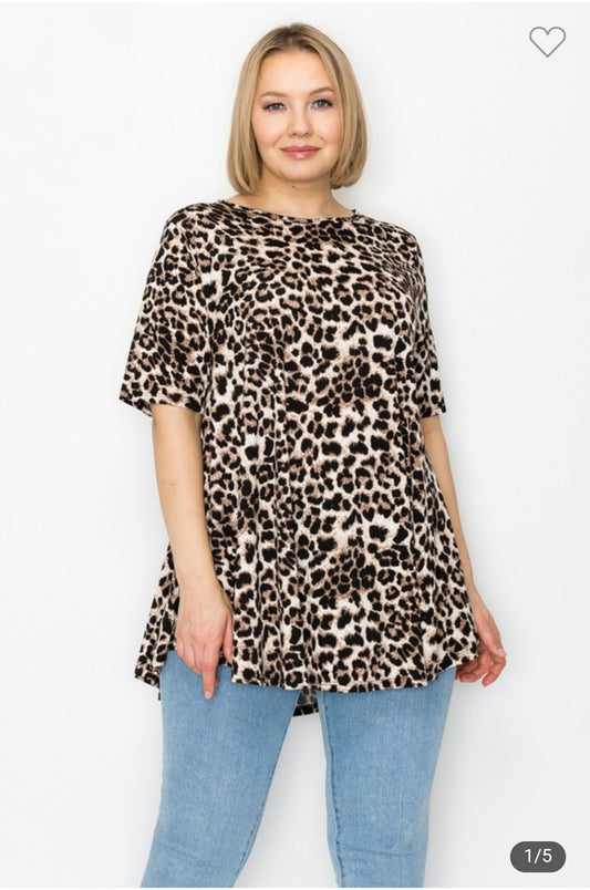 Leopard print tunic top Xtra plus size