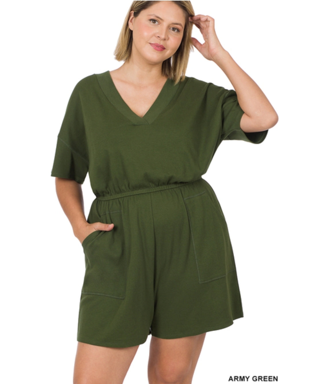 Cotton romper plus