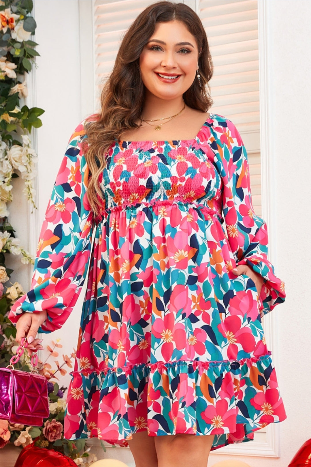 Floral plus dress