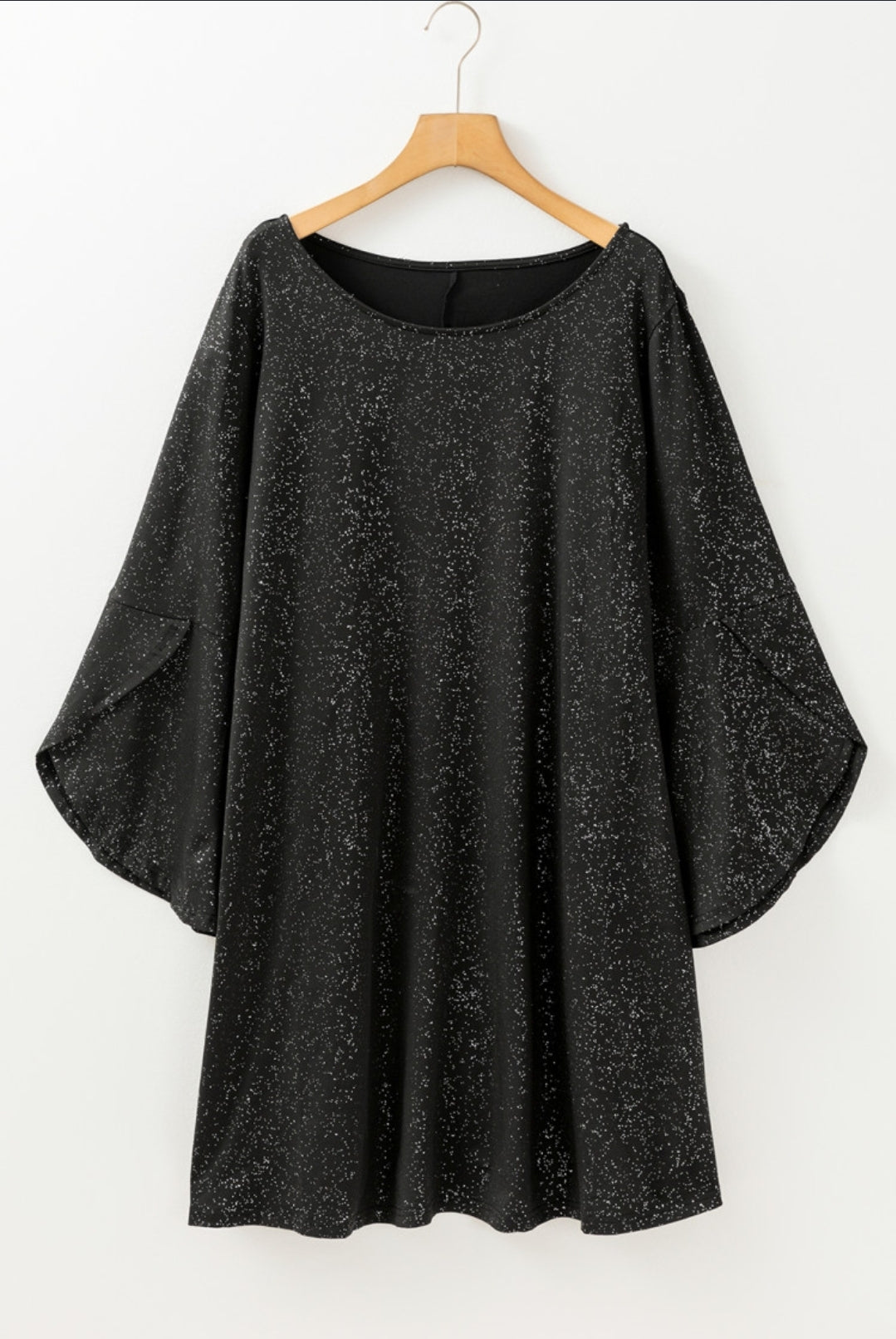 Plus size glitter mettalic dress