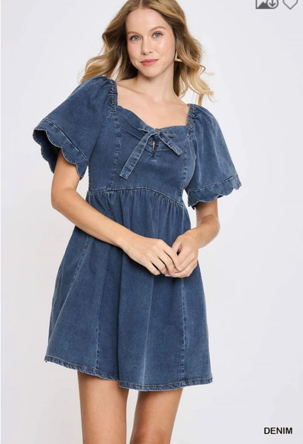 Denim mini dress