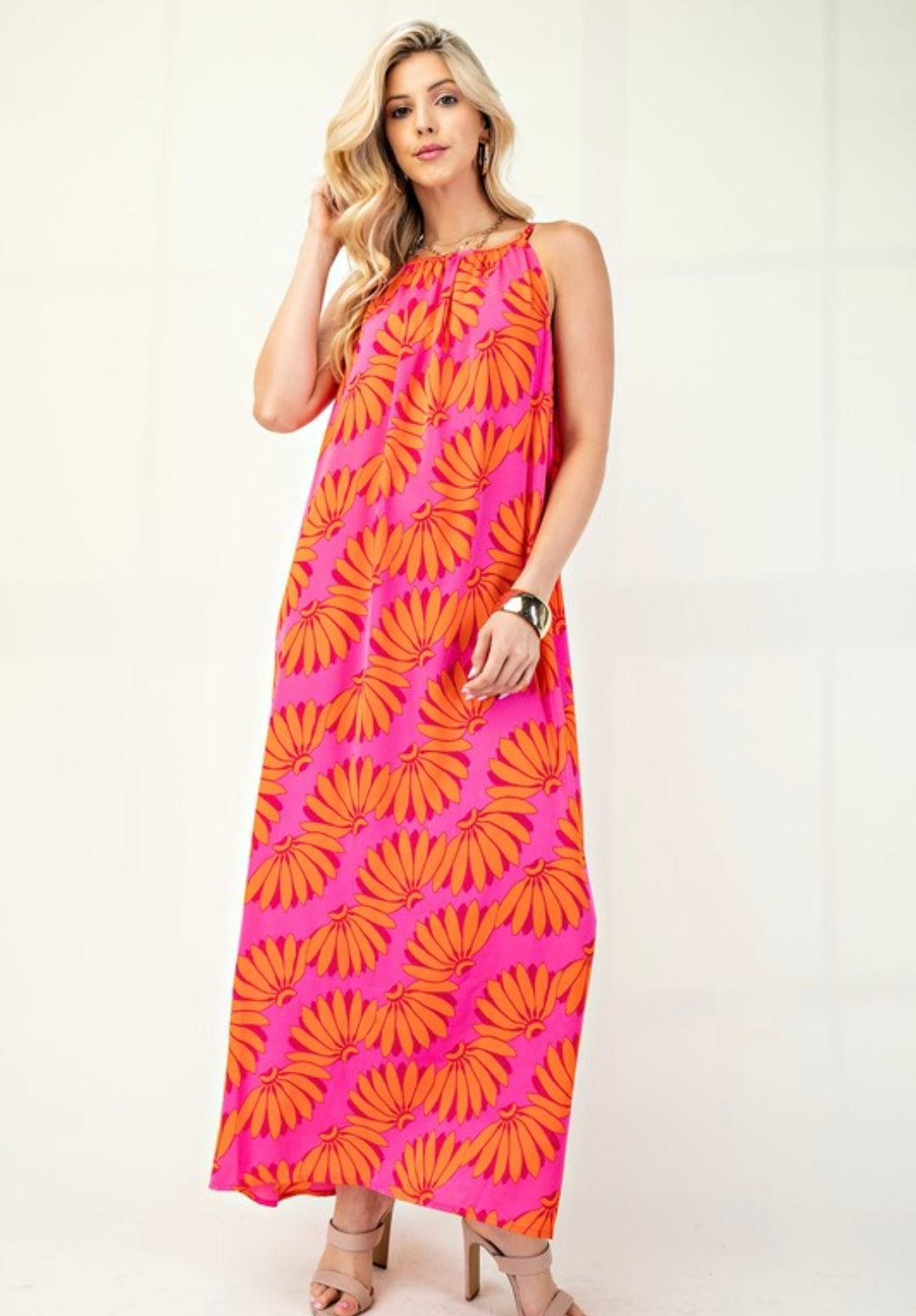 Bold print maxi dress