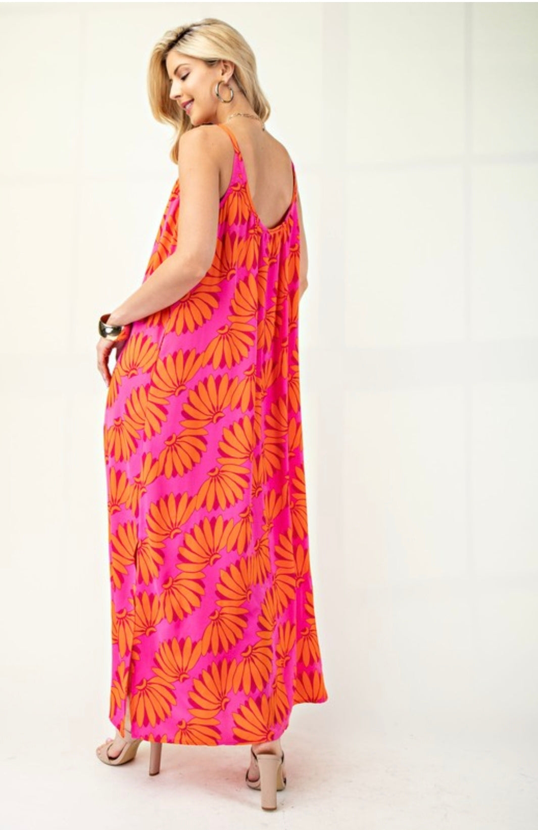 Bold print maxi dress