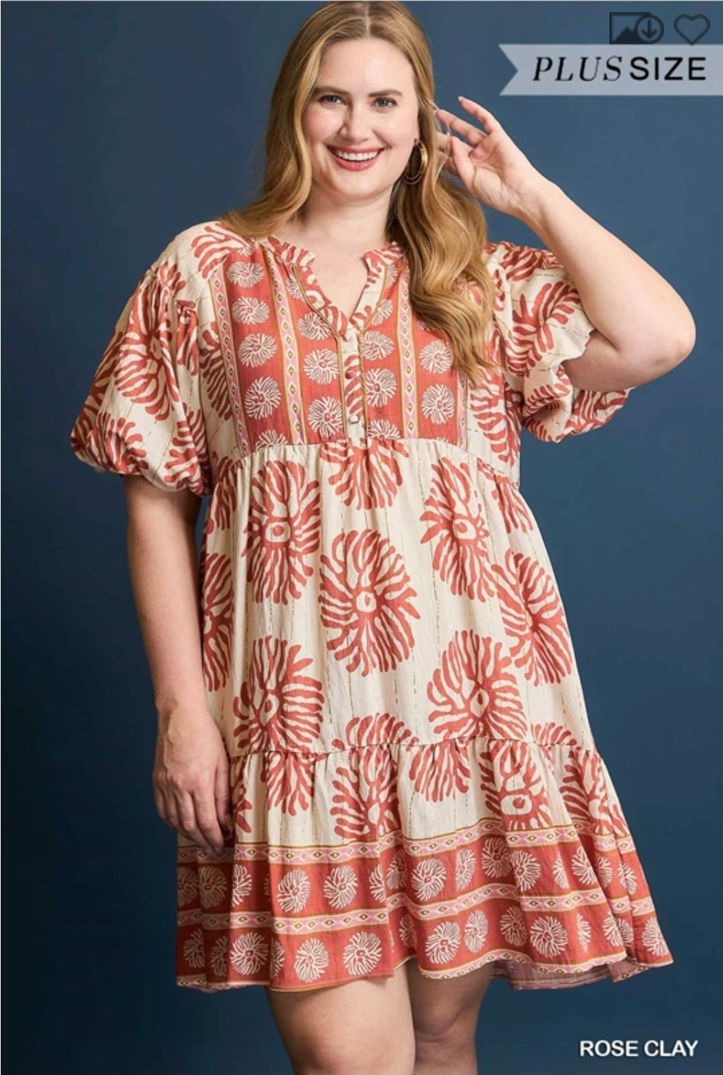 Boho breeze print mini dress