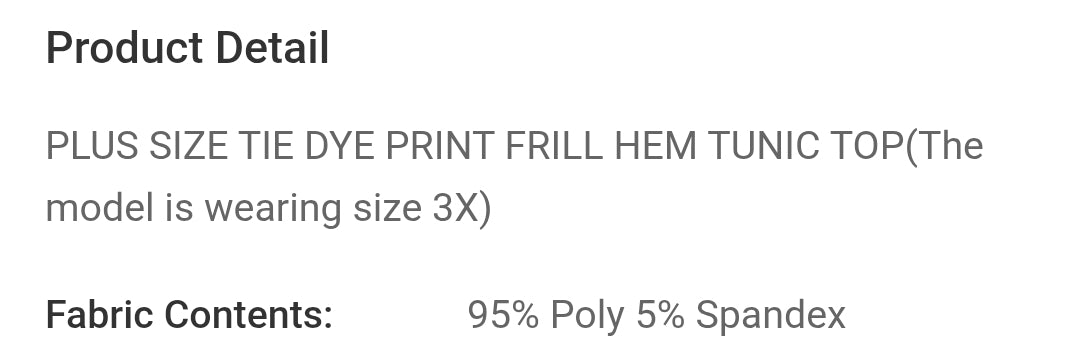 Plus size tie dye print tunic top