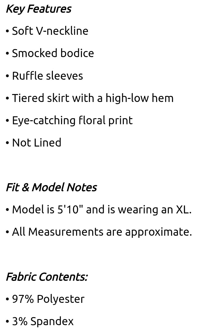 Smocked ruffle sleeves midi dress