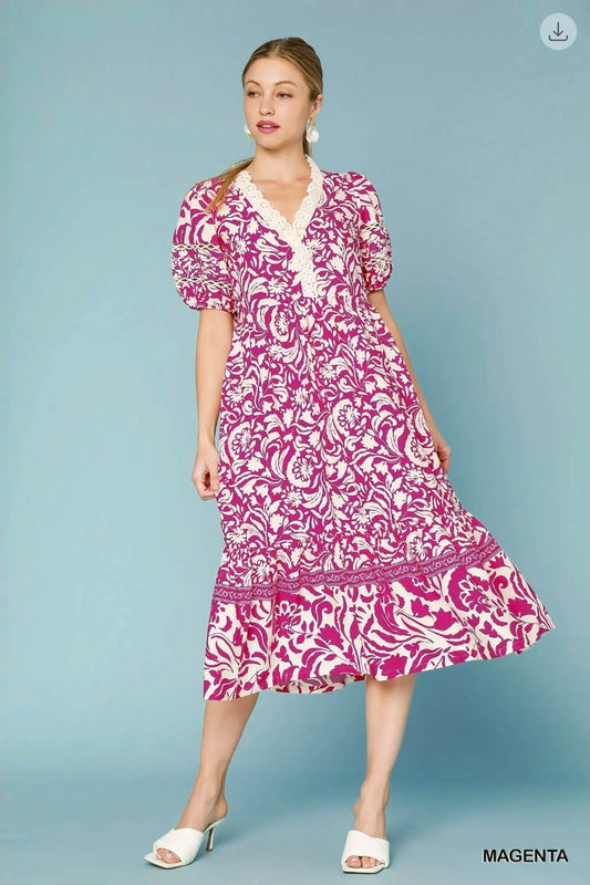 Bohemian midi dress