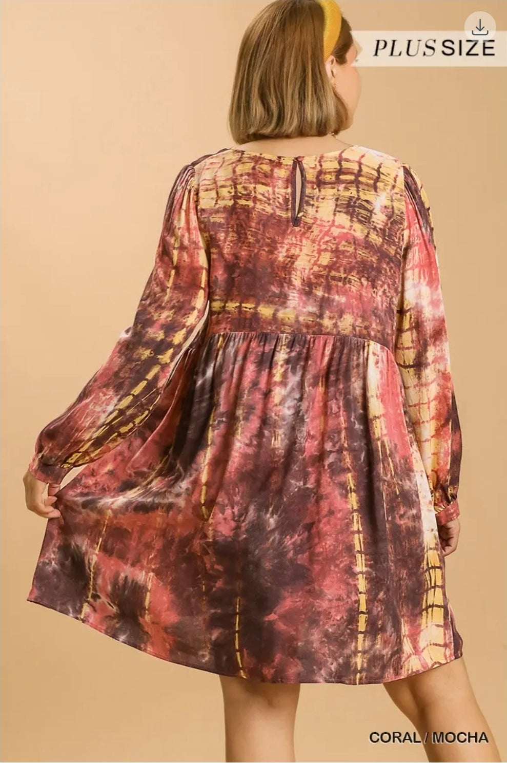 Tye dye long sleeve dress