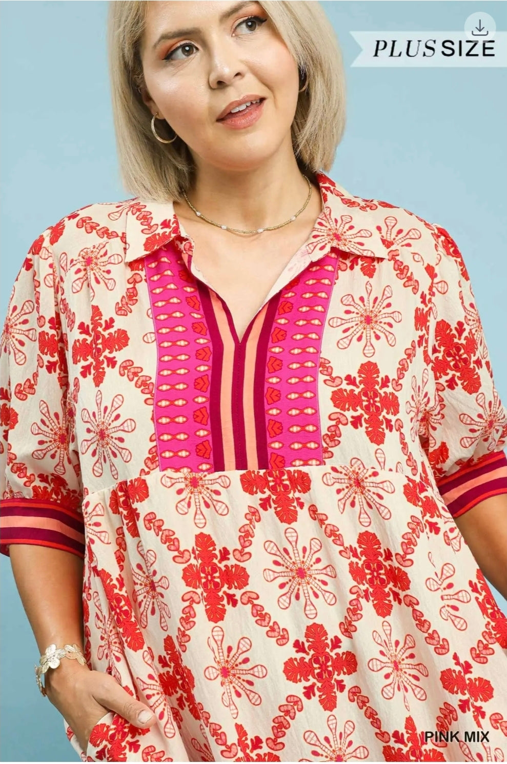 Bloom trellis boarder print midi dress