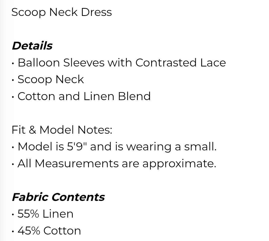 Scoop neck dress