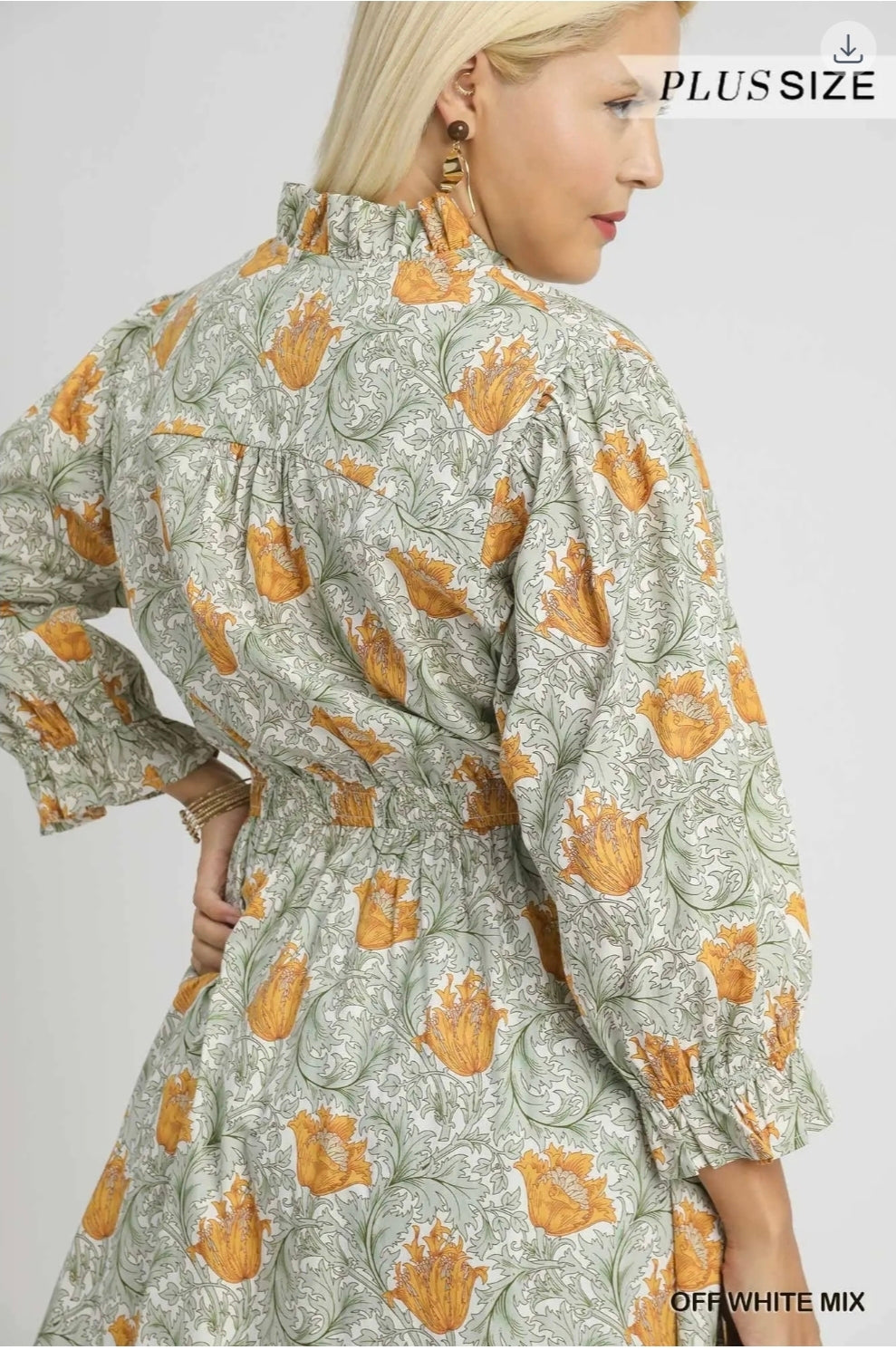 Abstract print midi dress