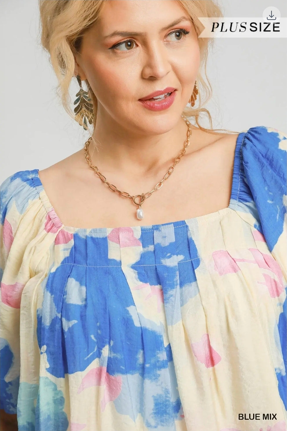 Floral watercolor print dress