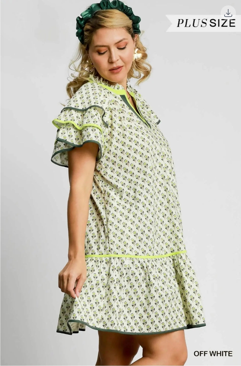 Boho ruffle sleeve mini dress