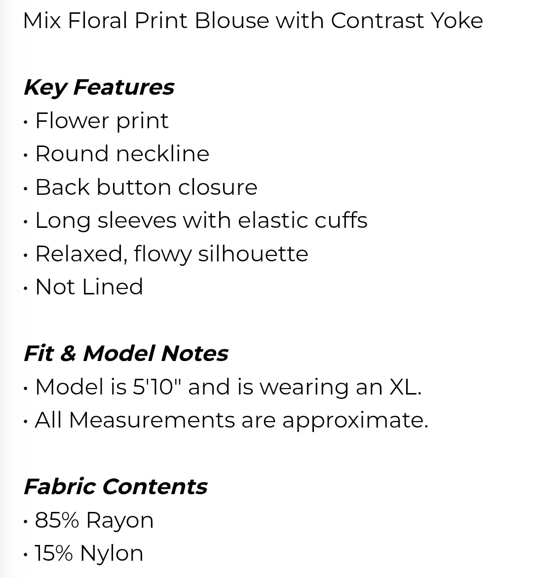 Mixed floral print blouse