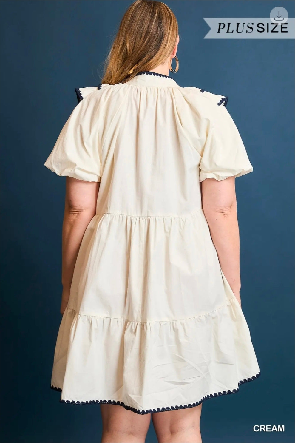 Ruffle trim babydoll dress