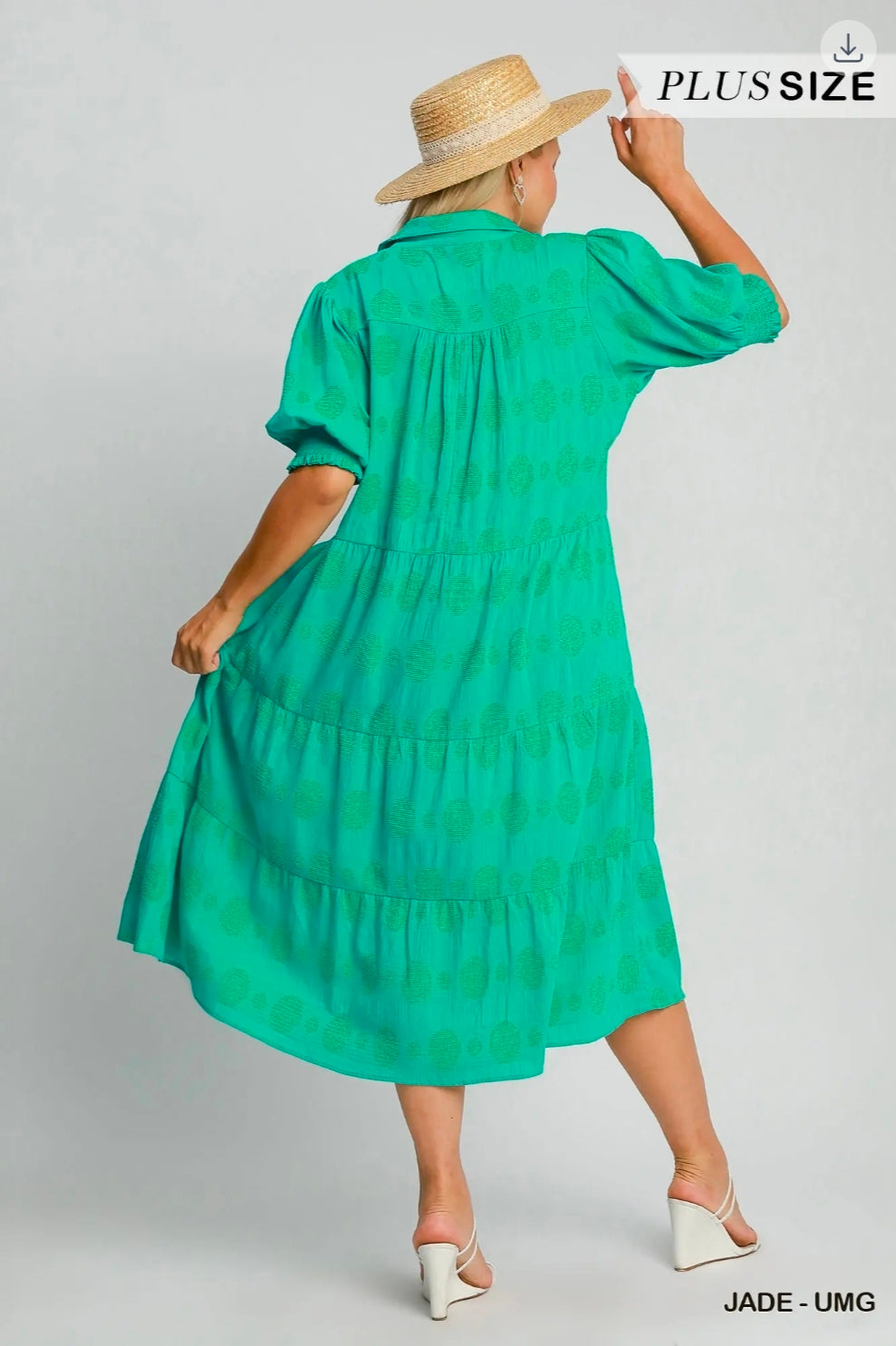 Swiss dot Tiered maxi dress
