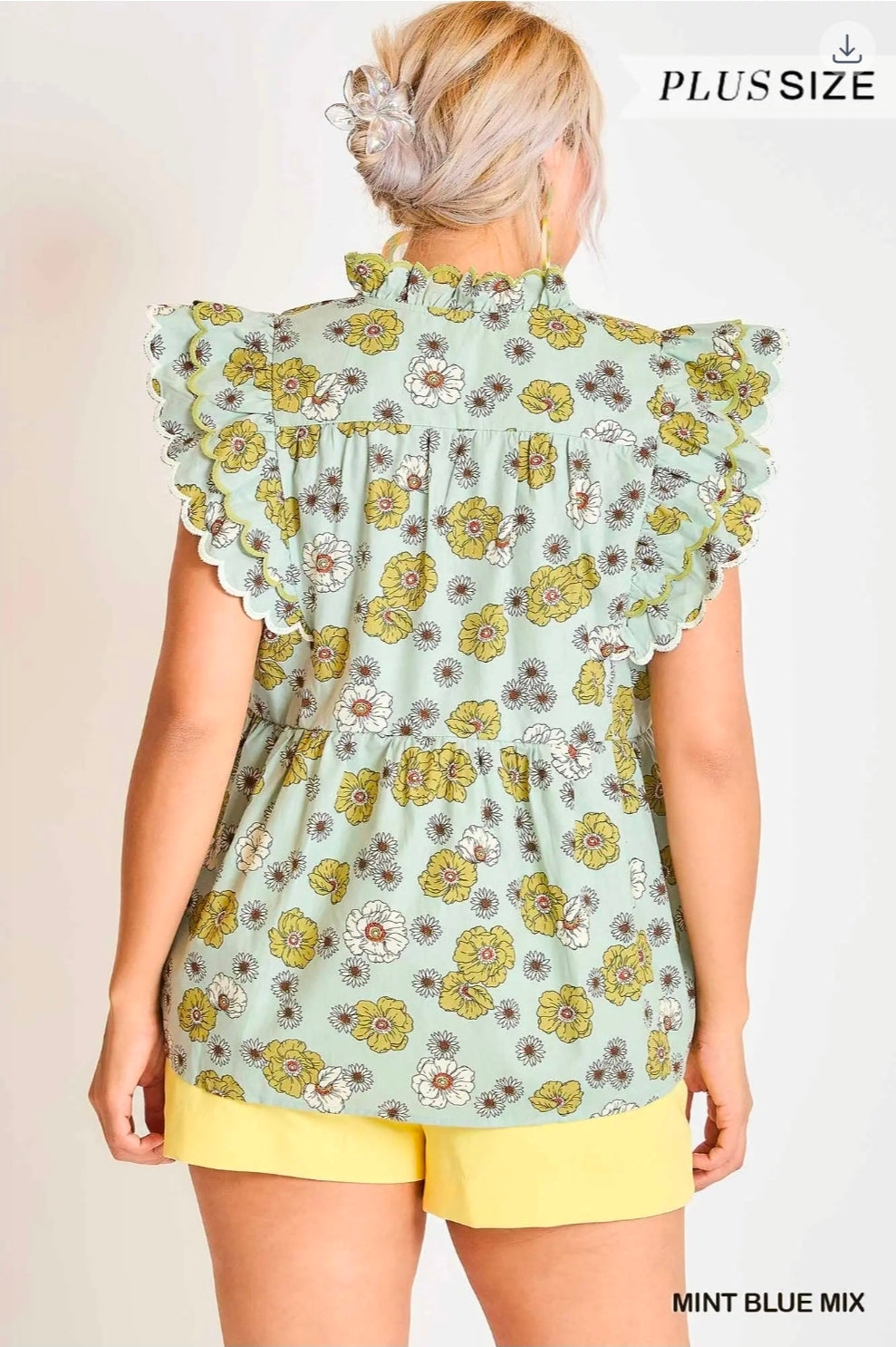 Floral print peplum top