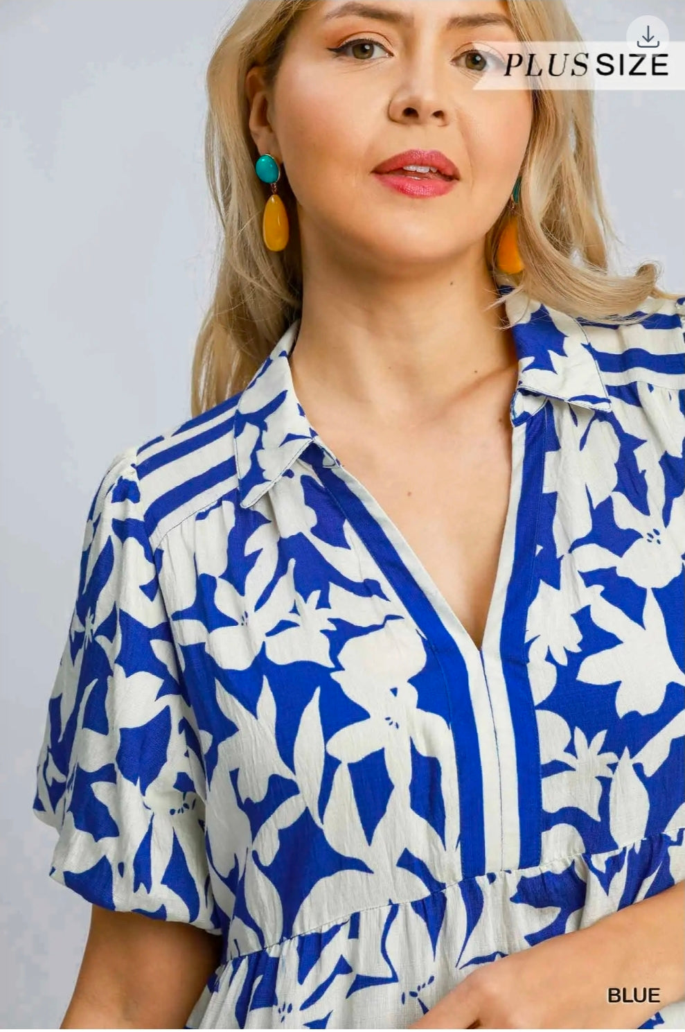 Botanical print A line Tiered dress