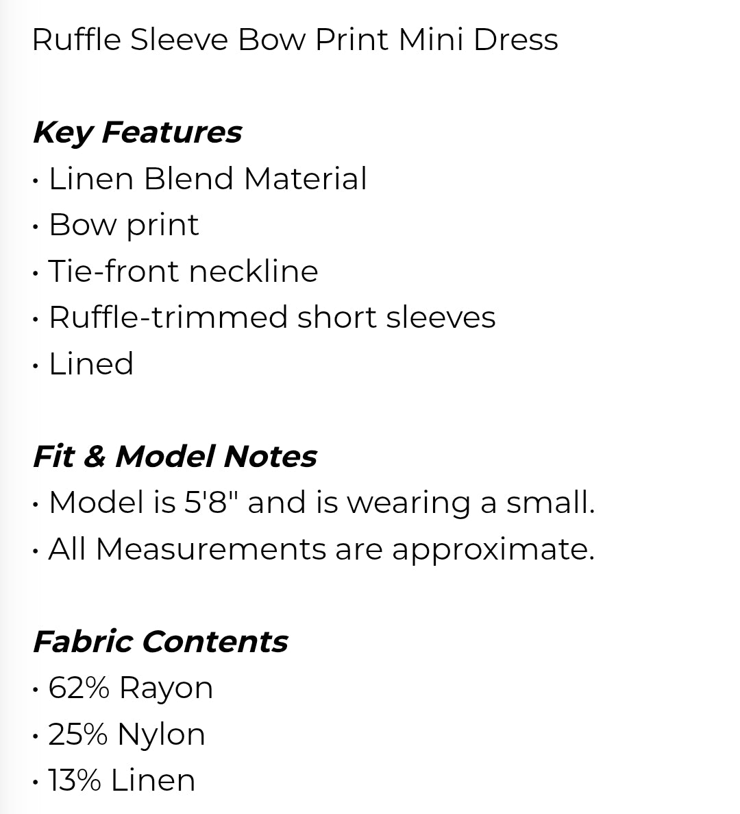 Ruffle sleeve bow print mini dress