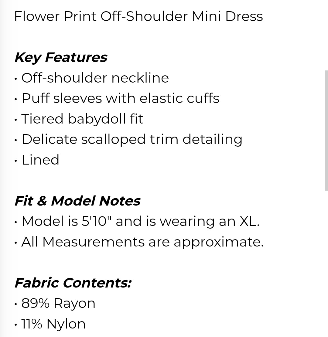 Flower print plus mini dress