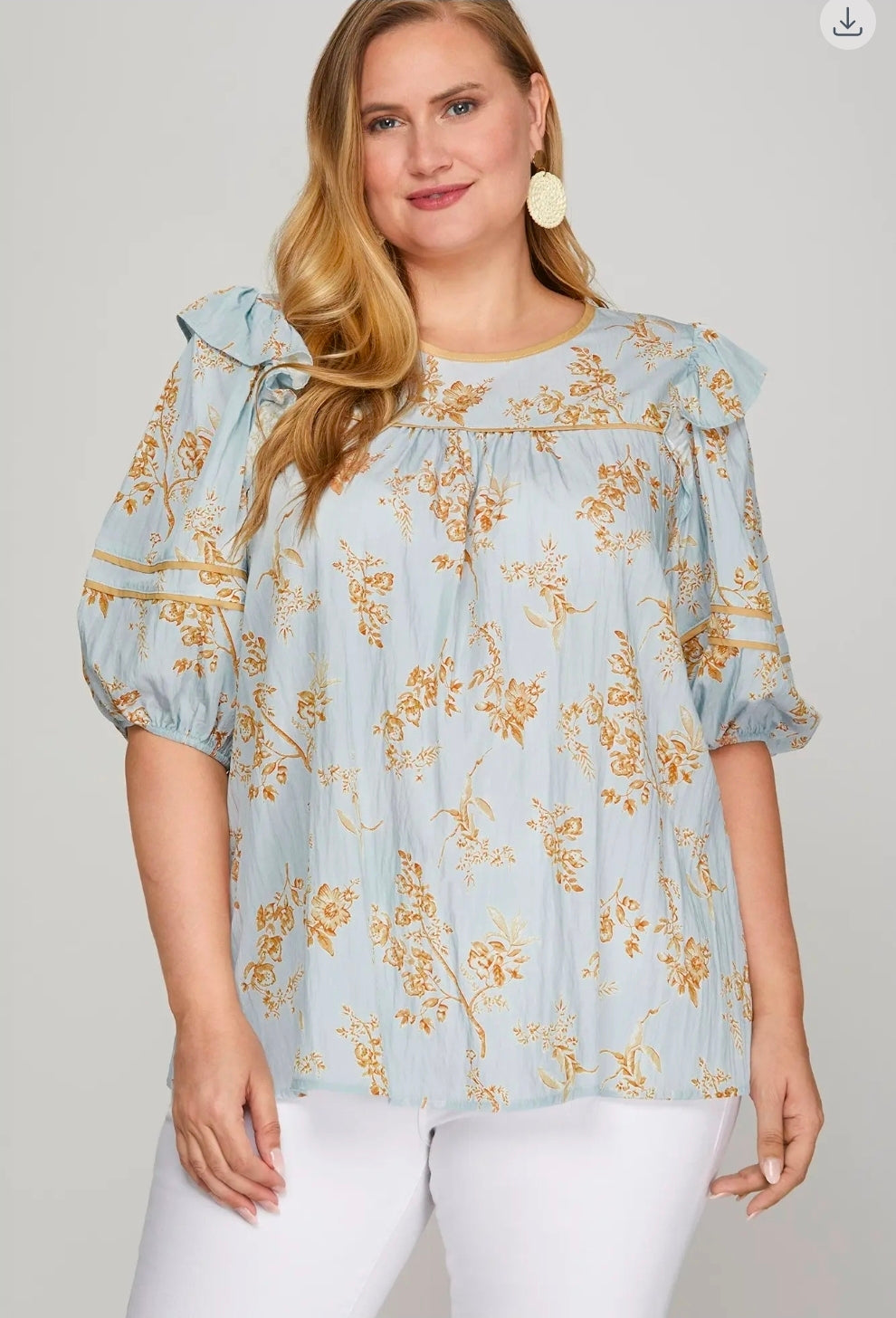 Puff sleeve top