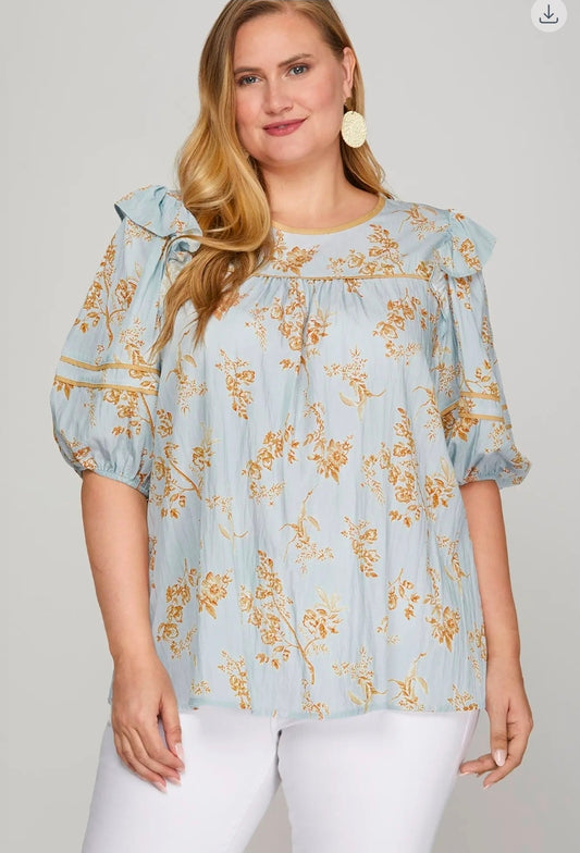 Puff sleeve top