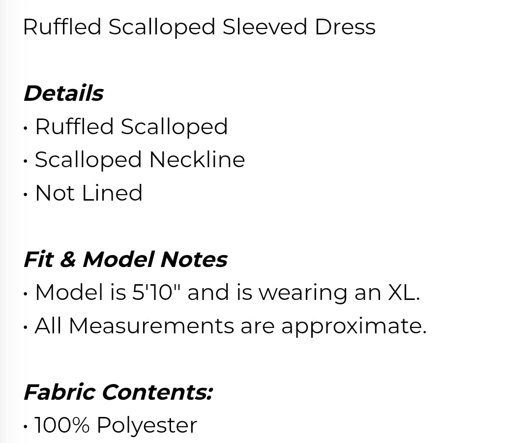 Ruffled sleeved dress