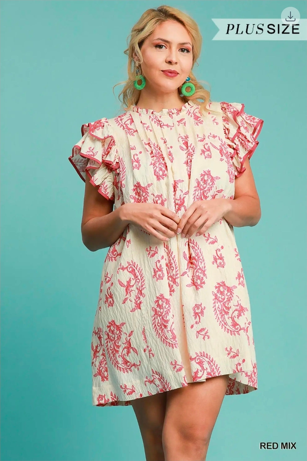 Paisley print Tiered mini dress