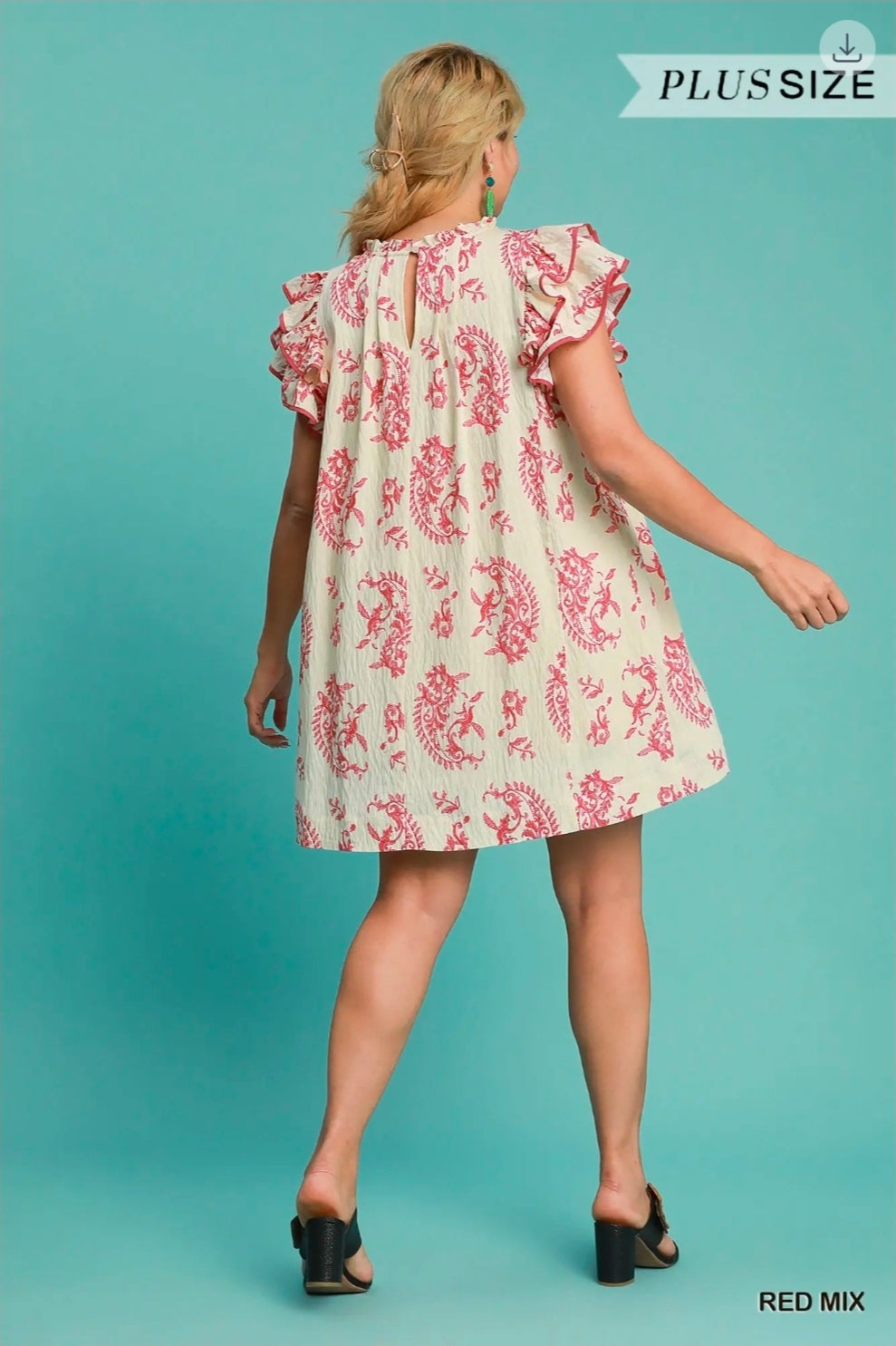 Paisley print Tiered mini dress
