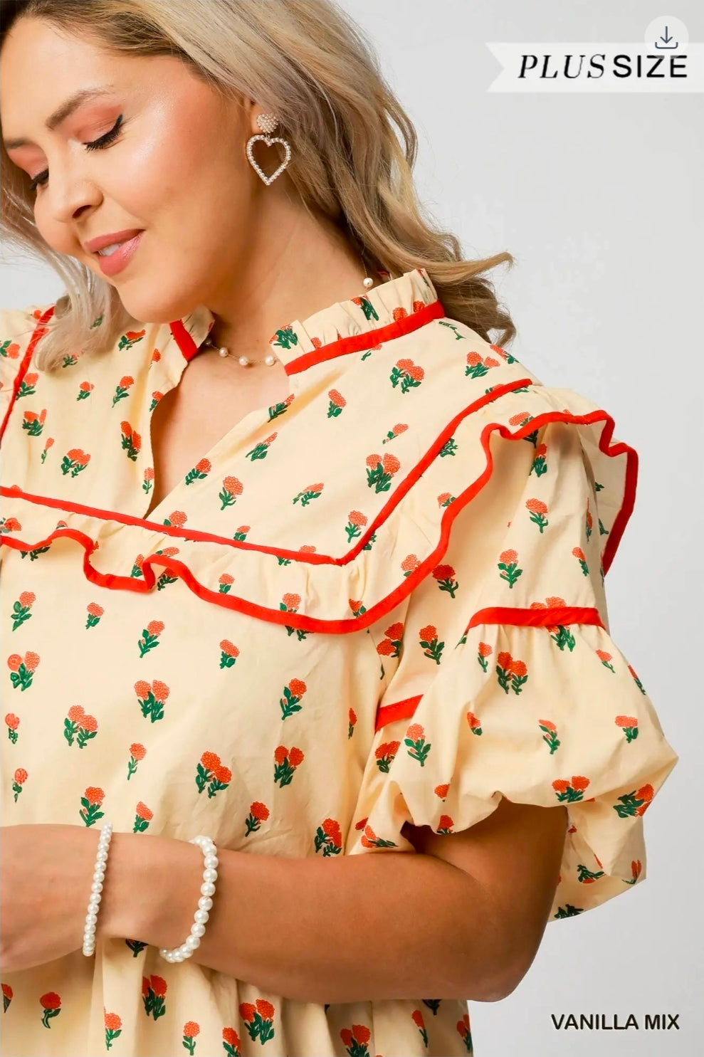 Disty floral ruffle dress