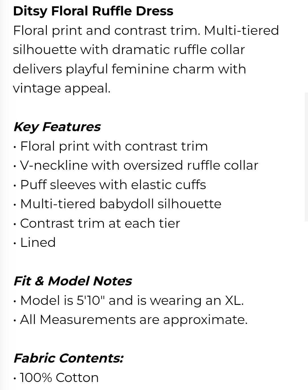 Disty floral ruffle dress