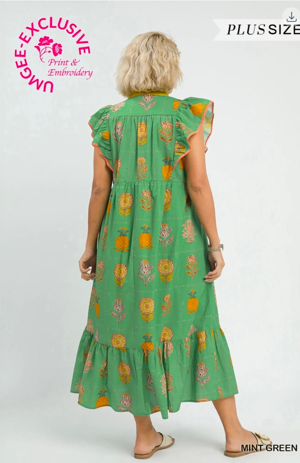 Floral print midi dress