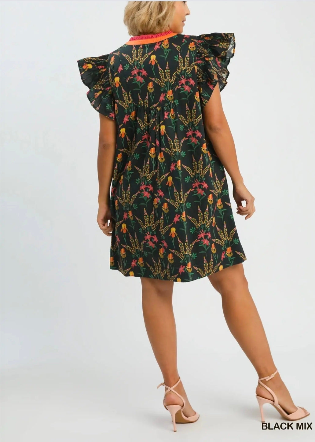 Floral print mini dress