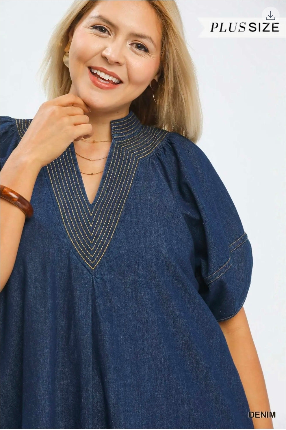Denim mini dress
