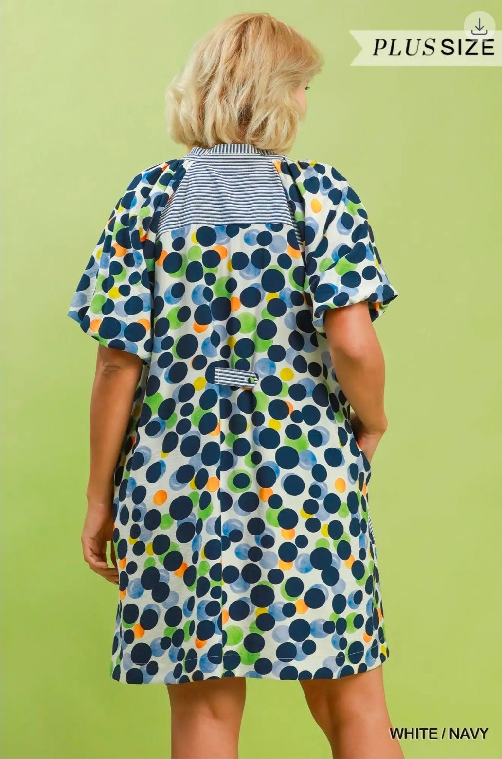 Polka dots print tunic dress