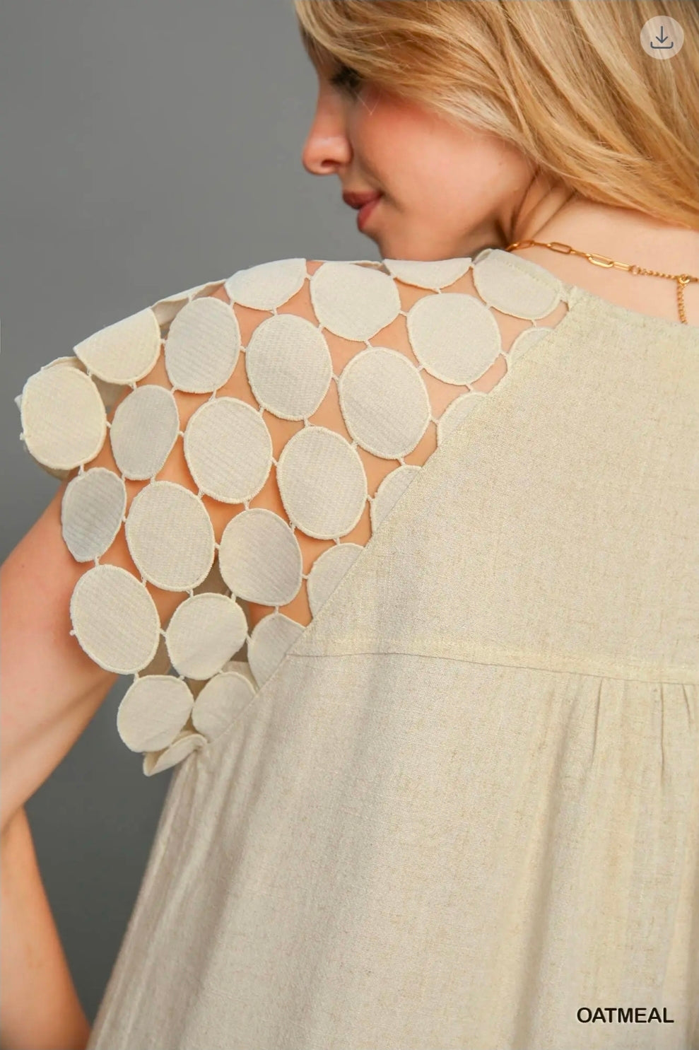 Round neck mini dress