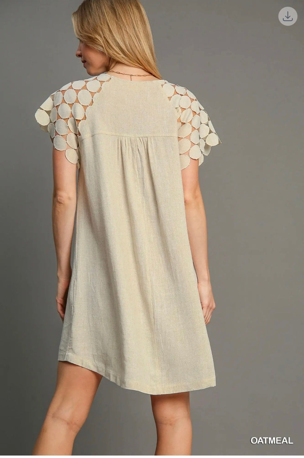 Round neck mini dress