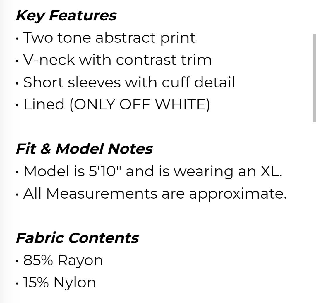Two tone abstract print mi i dress