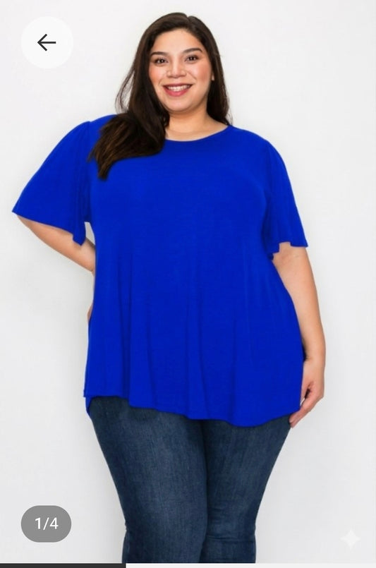 Royal blue plus top