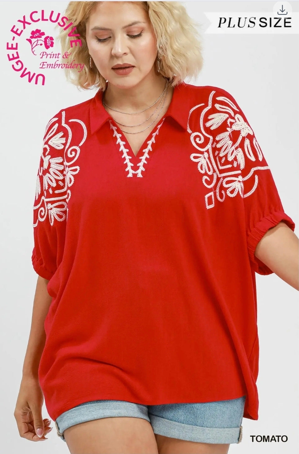 Embroidery top