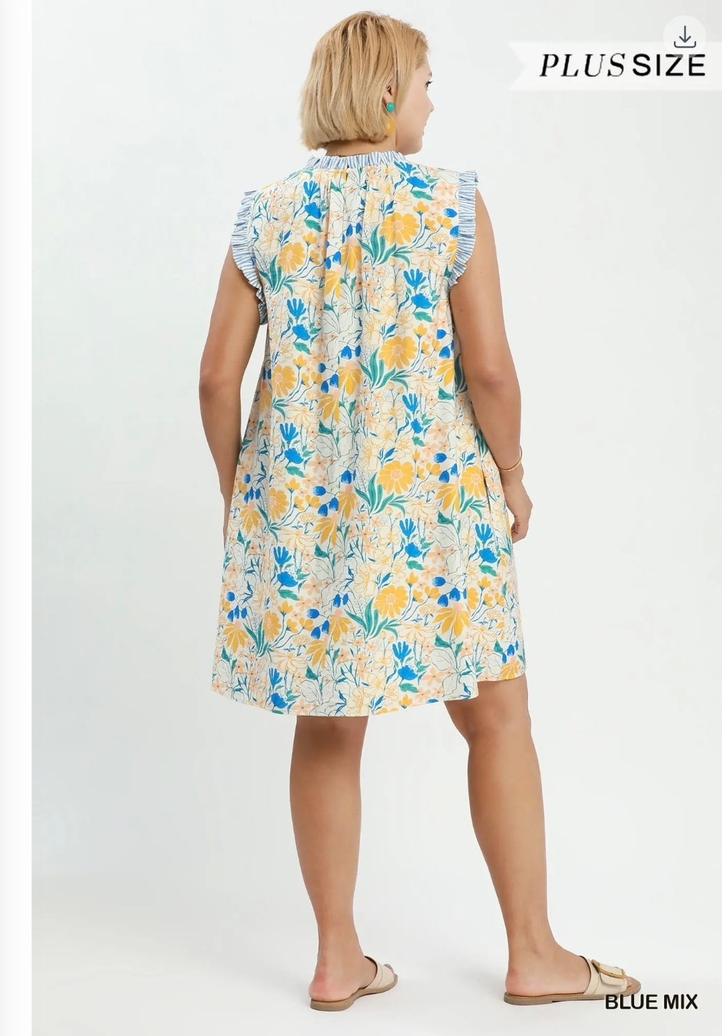 Floral print babydoll dress