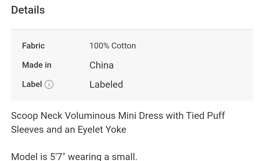 Scoop neck voluminous mini dress