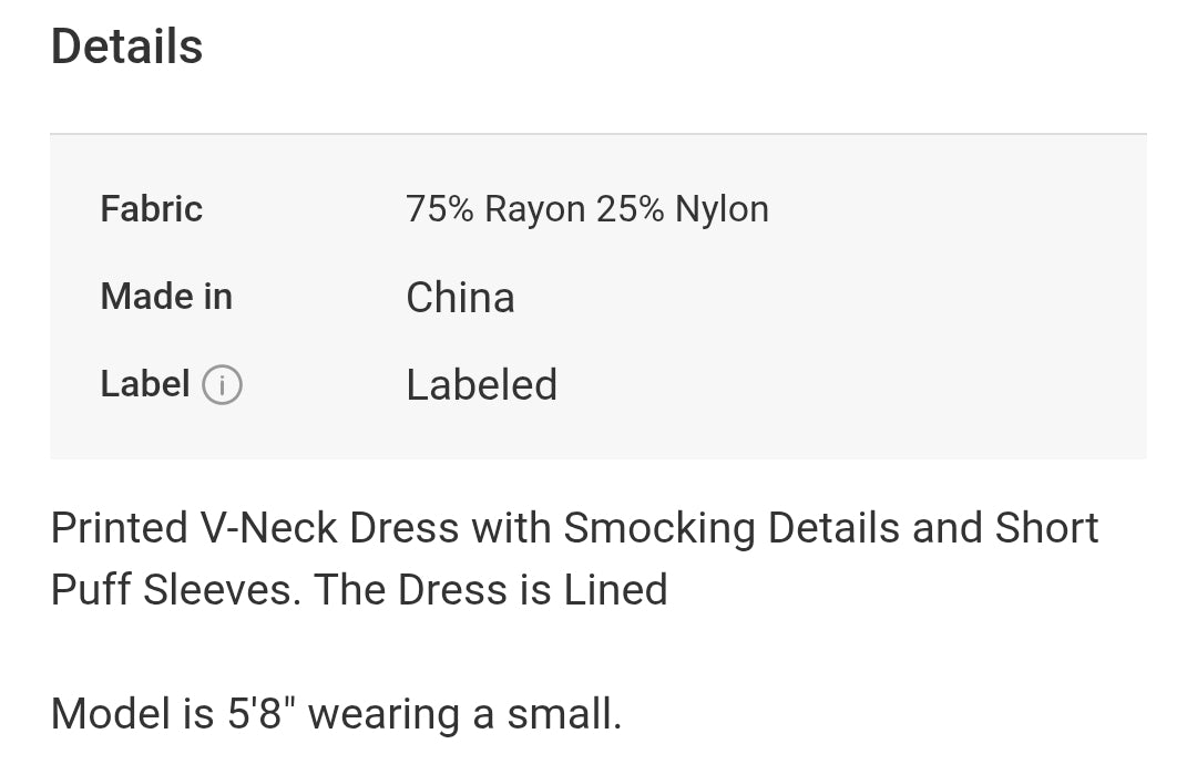 Printed v neck dress
