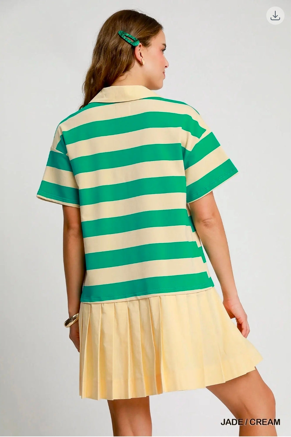 Striped polo mini dress