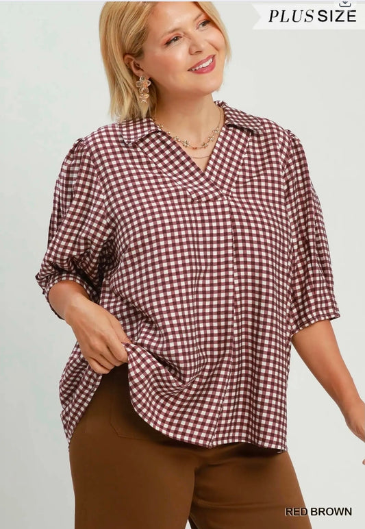 Gingham blouse