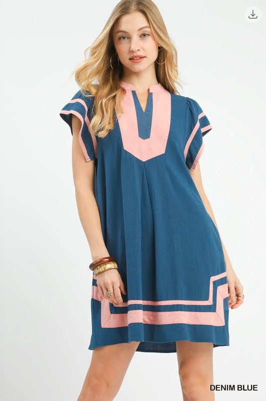 Mini dress denim blue