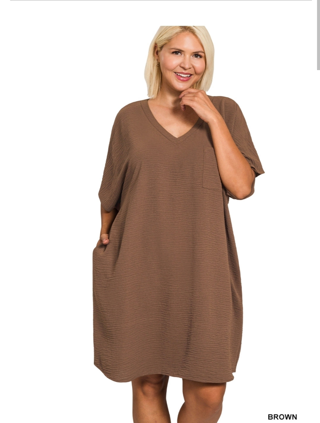 T shirt dress plus with pockets